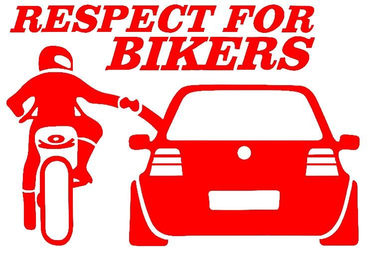 RESPECT FOR BIKERS STICKERS - Thebrapshop