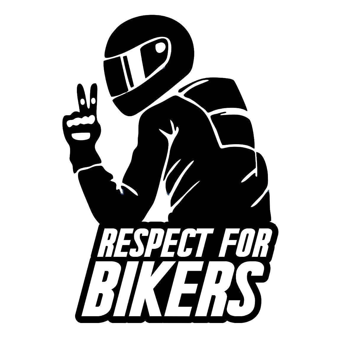 RESPECT FOR BIKERS STICKERS - Thebrapshop