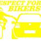 RESPECT FOR BIKERS STICKERS - Thebrapshop