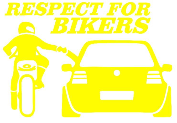 RESPECT FOR BIKERS STICKERS - Thebrapshop