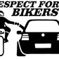 RESPECT FOR BIKERS STICKERS - Thebrapshop