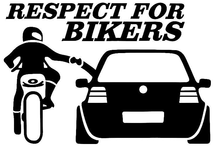 RESPECT FOR BIKERS STICKERS - Thebrapshop