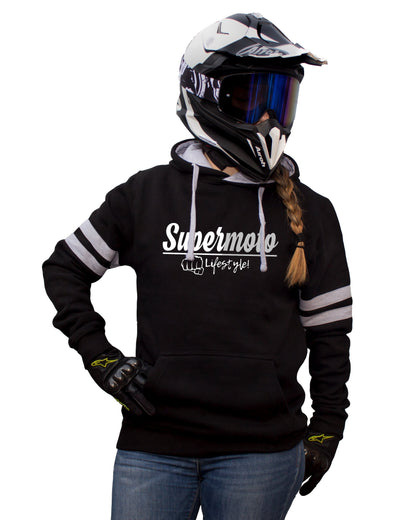 SM LIFESTYLE - BLACK STRIPED HOODIES - Thebrapshop