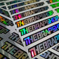 TBS HOLOGRAPHIC STICKERS - Thebrapshop